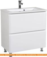Тумба под умывальник Аква Родос Акцент 80 (белый, напольная) картинка