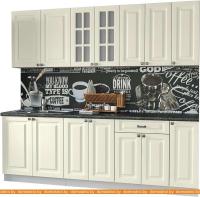 Кухня Интерлиния Мила Деко 2.3 Б (слоновая кость/кастилло темный) картинка