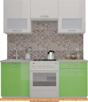 Кухня ВерсоМебель ЭкоЛайт-5 1.6 (белый/яблоко) картинка