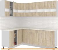 Кухня Кортекс-мебель Корнелия Экстра 1.5x2.3м (дуб сонома/королевский опал) картинка