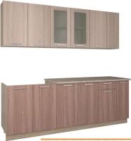 Кухня Интерлиния Мила 23 (ясень светлый/ясень темный) картинка