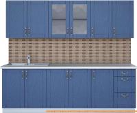 Кухня Интерлиния Мила Крафт 2.4А (дуб лазурный) картинка