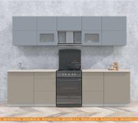 Кухня Интерлиния Мила Матте 2.8 Б (океан/луна/травертин серый) картинка