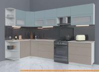 Кухня Интерлиния Мила Матте 1.5x3.2 Б левая (океан/луна/травертин серый) картинка