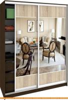 Шкаф-купе Кортекс-мебель Сенатор ШК10 Геометрия ДСП с зеркалом (венге/дуб сонома) картинка