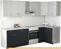 Кухня S-Company Клео лайт 1.2x2.2 правая (антрацит/стальной серый) картинка