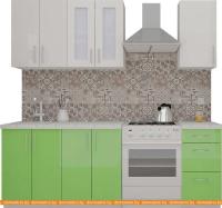 Кухня ВерсоМебель ВерсоЛайн 3-1.6 (белый 001/яблоко 005) картинка