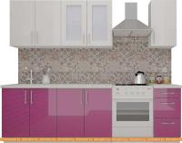 Кухня ВерсоМебель ВерсоЛайн 7-2.0 (белый 001/лиловый 012) картинка