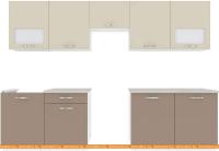 Кухня ВерсоМебель Эко-5 2.9 (латте/бежевый) картинка
