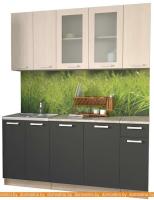 Кухня Интерлиния Мила 17-60 (бетон-антрацит-травертин) картинка