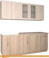 Кухня Интерлиния Мила 20 (дуб белый/дуб серый) картинка