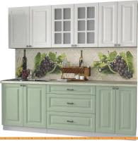 Кухня Интерлиния Мила Деко 2.2 Б (мята/белый/опал светлый) картинка