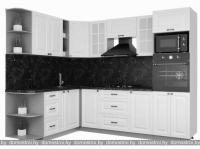 Кухня Интерлиния Мила Деко 1.88x2.6 левая (белый-белый-кастилло темный) картинка