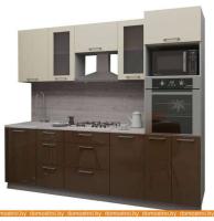 Кухня Интерлиния Мила Gloss 2.5 (ваниль-шоколад) картинка