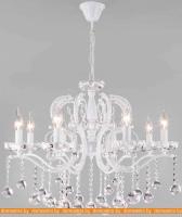 Подвесная люстра Евросвет Strotskis 10107/8 (Белый-Прозрачный хрусталь) картинка