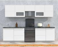 Кухня Интерлиния Мила Матте 2.9 Б (белый/белый/кастилло темный) картинка