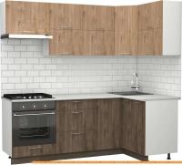 Кухня S-Company Клео крафт 1.2x2.2 правая (дуб харбор эспрессо/дуб харбор зол.) картинка