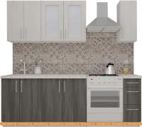 Кухня ВерсоМебель ВерсоЛайн 1-1.7 (северное дерево светлое/северное дерево темное) картинка