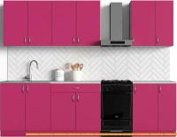 Кухня S-Company Клео колор 2.3 (малиновый/малиновый) картинка
