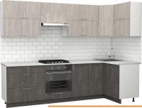 Кухня S-Company Клео крафт 1.2x2.8 правая (железный камень/бетонный камень) картинка