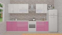 Кухня ВерсоМебель ВерсоЛайн 8-2.5 (белый 001/розовый 011) картинка