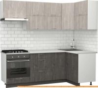 Кухня S-Company Клео крафт 1.2x2.2 правая (железный камень/бетонный камень) картинка