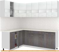 Кухня Кортекс-мебель Корнелия Экстра 1.5x2.2м (белый/береза/мадрид) картинка