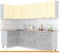 Кухня Интерлиния Мила Лайт 1.2x2.6 (ваниль-бетон-травертин) картинка