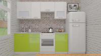 Кухня ВерсоМебель ЭкоЛайт-6 2.4 (белый/лайм яркий) картинка