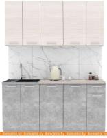 Кухня Интерлиния Мила Лайт 1.7-60 (вудлайн кремовый-бетон-бискайская сосна) картинка