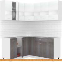 Кухня Кортекс-мебель Корнелия Экстра 1.5x1.7 без столешницы (белый/береза) картинка