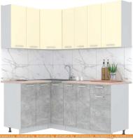 Кухня Интерлиния Мила Лайт 1.2x1.9 (ваниль-бетон-травертин) картинка
