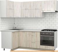 Кухня S-Company Клео крафт 1.2x2.2 левая (сосна лофт кремовая/сосна лофт белая) картинка