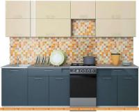 Кухня Интерлиния Мила Gloss 50-26 (ваниль/асфальт) картинка