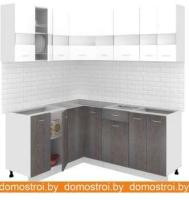 Кухня Кортекс-мебель Корнелия Экстра 1.5x1.8 без столешницы (белый/береза) картинка