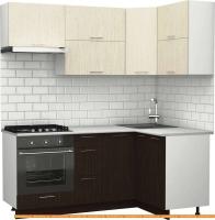 Кухня S-Company Клео крафт 1.2x1.9 правая (файнлайн мокка/файнлайн крем) картинка