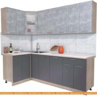 Кухня Интерлиния Мила 12x23 (бетон-антрацит-травертин) картинка