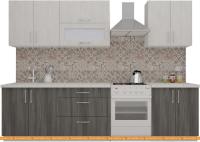 Кухня ВерсоМебель ВерсоЛайн 6-2.3 (север. дерево светлое/север. дерево темное) картинка