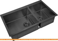Кухонная мойка ZorG PVD-78-2-51-L (графит) картинка