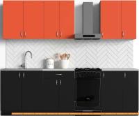 Кухня S-Company Клео колор 2.1 (черный/пламя) картинка