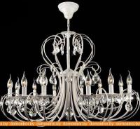 Подвесная люстра Евросвет 3305/12 белый с золотом/прозрачный хрусталь картинка
