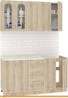 Кухня Кортекс-мебель Корнелия Ретро 1.5м (дуб сонома/мадрид) картинка