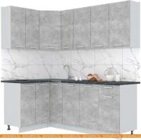 Кухня Интерлиния Мила Лайт 1.2x2.1 (бетон-бетон-кастилло темный) картинка