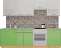 Кухня ВерсоМебель ЭкоЛайт-5 2.5 (белый/яблоко) картинка