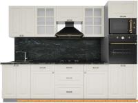 Кухня Интерлиния Мила Деко 2.8 (слоновая кость-слоновая кость-кастилло темный) картинка