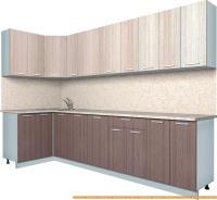 Кухня Интерлиния Мила Лайт 1.2x3.0 (ясень светлый/ясень темный) картинка