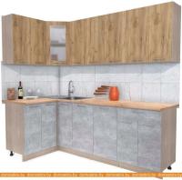 Кухня Интерлиния Мила 12x24 (дуб золотой-бетон-дуб бунратти) картинка