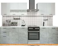 Кухня ДСВ Дуся 2.0 (белый бриллиант/цемент) картинка