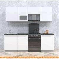 Кухня Интерлиния Мила Матте 2.3 Б (белый/белый/опал светлый) картинка