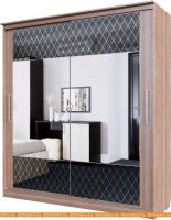 Шкаф-купе SV-Мебель №19 Классик 1.7 (черный/ясень шимо темный) картинка